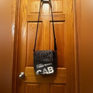 Robin Ruth original Cabo Wabo Dark Gray Canvas Messenger Crossbody Bag